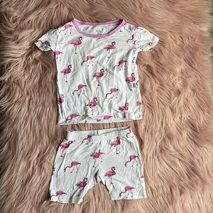 Kyte Baby flamingo print short Jammie’s